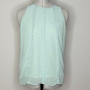 LOFT Flowy Ruffled Sleeveless Top